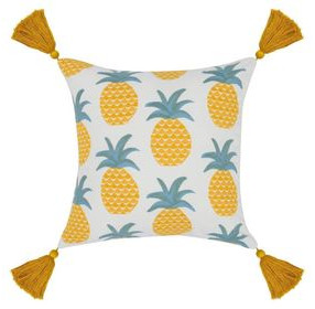Indoor and Outdoor Sonoma Yellow Square Accent Pillow