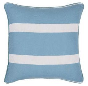 Indoor and Outdoor Hall Blue Square Accent Pillow