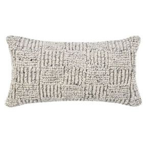 Shades Vico Ivory and Gray Rectangular Accent Pillow