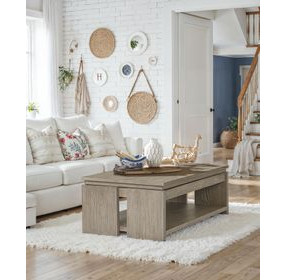 Conrad Stone Harbor Gray Rectangular Lift Top Cocktail Table