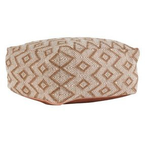 Poufs Volt Terracotta and Ivory Square Accent Pouf