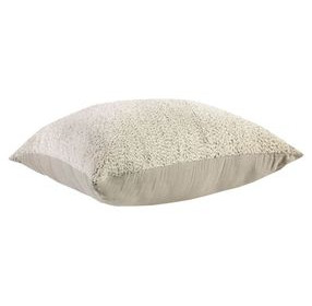 Poufs Maris Ivory and Natural Square Floor Accent Pillow