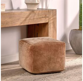 Poufs Heirloom Velvet Hazel Square Accent Pouf
