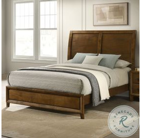 Ballard Walnut Brown Queen Sleigh Bed