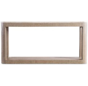 Loggia White and Aria Rectangular Travertine Top Console Table