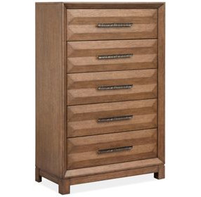 Callisto Bourbon Brown 5 Drawer Chest