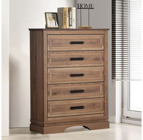 Coventry Hall Pecan 5 Drawers Chest
