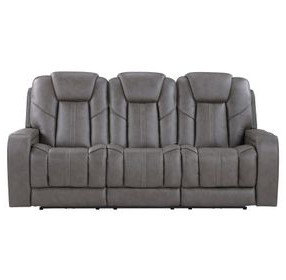 Daniel Gray Triple Power Reclining Living Room Set with USB Charging