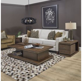 Athens Chocolate Brown Rectangular Occasional Table Set with Casters