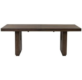 Athens Chocolate Brown Extendable Rectangular Dining Room Set