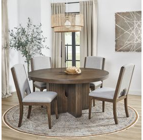 Athens Chocolate Brown 60" Round Dining Table