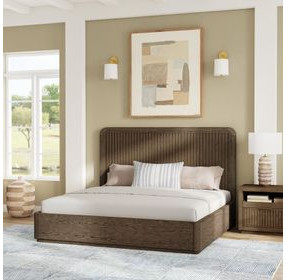 Athens Chocolate Brown King Panel Bed