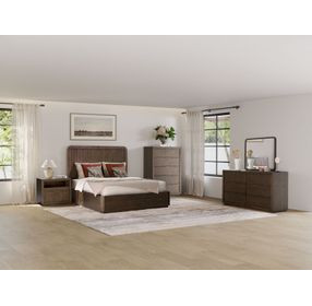 Athens Chocolate Brown Queen Panel Bed