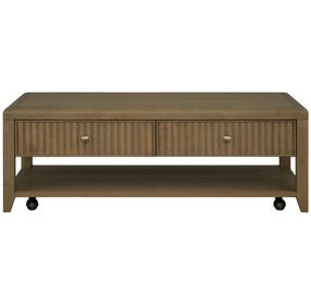 Reed Driftwood Oak Rectangular Occasional Table Set with Casters