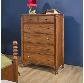 Azalea Walnut 5 Drawer Chest