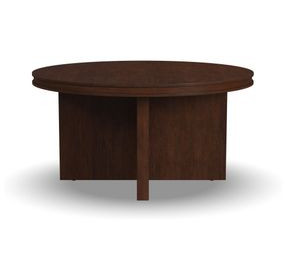 Waterfall Walnut Brown Round Occasional Table Set