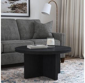 Waterfall Deep Ebony Round Coffee Table