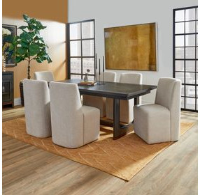 Waterfall Off White Performance Fabric Upholstered Dining Chair Set of 2