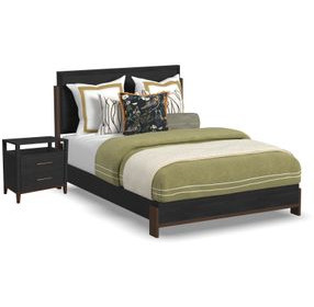 Waterfall Dark Brown and Deep Ebony Panel Bedroom Set