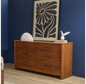 Lincoln Warm Walnut 6 Drawer Dresser