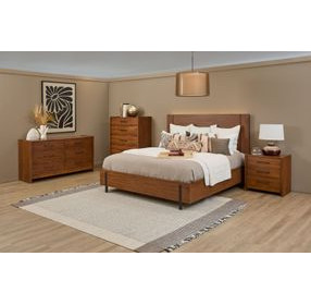 Lincoln Warm Walnut Platform Bedroom Set