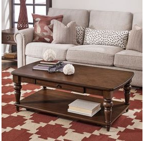 Bellevue Whiskey Brown Rectangular Occasional Table Set with Casters
