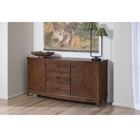 Bellevue Whiskey Brown 2 Door Sideboard with USB Charging