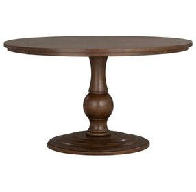 Bellevue Whiskey Brown Round Dining Room Set