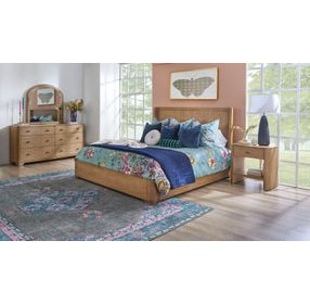 Normandy Warm Driftwood Panel Bedroom Set