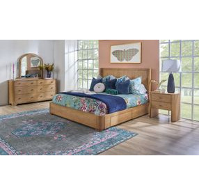 Normandy Warm Driftwood Storage Panel Bedroom Set