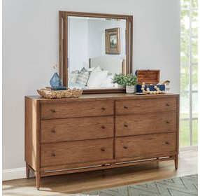 Verona Medium Brown 6 Drawer Dresser