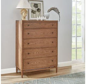 Verona Medium Brown 5 Drawer Chest
