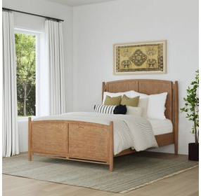 Verona Medium Brown Queen Panel Bed