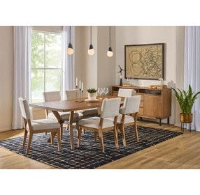 Millwork Rustic Umber and Black Rectangular Dining Room Set