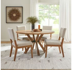 Millwork Rustic Umber Round Dining Room Set
