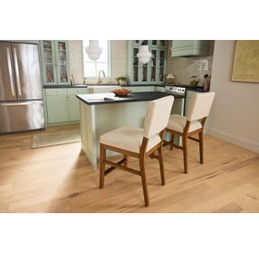 Millwork Off White Performance Fabric Upholstered Counter Height Chair Set of 2