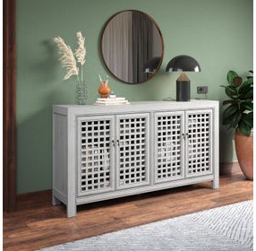 Rio Gray 4 Door Accent Cabinet