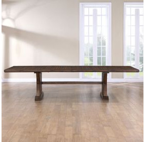 Auburn Brown 126" Extendable Rectangular Dining Table