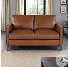 Weston Highland Saddle Leather 59" Loveseat