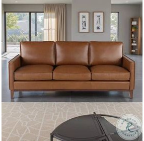 Wexford Highland Saddle Leather 85" Sofa