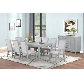 Fiona Mist Gray 78" Extendable Rectangular Dining Table