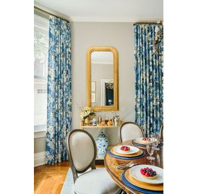 Waverly Gold Leaf Rectangular Floor Mirror With Curved Edges