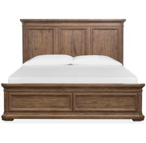 Adler Court Florentine Walnut Queen Panel Bed