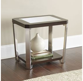 Truman Brown Rectangular End Table