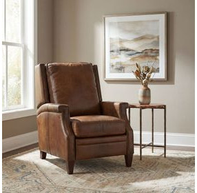 Collin Checkmate Pawn Leather Manual Push Back Recliner