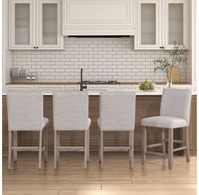 Taylor Gray Upholstered Counter Height Chair Set of 2