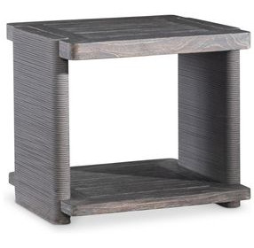 Andros Smoked Truffle and Oxford Brown Outdoor Square Side Table