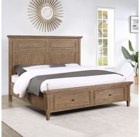 Riverdale Brown Storage King Panel Bed