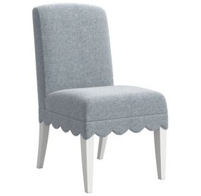 Haven Sea Blue Upholstered Side Chair Set of 2