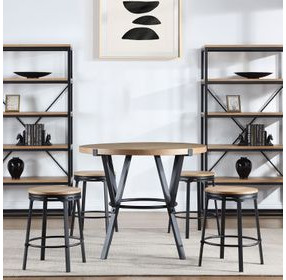 Magnolia Light Brown 42" Round Counter Height Dining Room Set